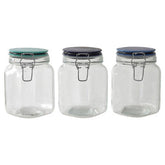 Luca Glass Storage Jar 1050 ml (3 Assorted Colours)