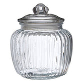 Abbie Ribbed Glass Storage Jar 1300ml