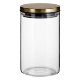 Freska Glass Storage Jar with Gold Lid 950ml