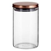 Freska Glass Storage Jar with Rose Gold Lid 950ml