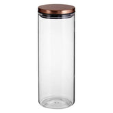 Freska Glass Storage Jar with Rose Gold Lid 1600ml
