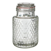 Apiaary Textured Glass Jar with Pink Seal 1300ml