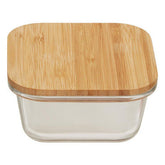 Freska 320Ml Glass Container With Bamboo Lid