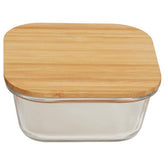 Freska 800Ml Glass Container With Bamboo Lid