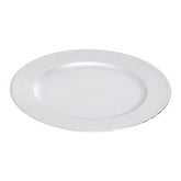 Dia Silver Charger Plate With Dotted Rim