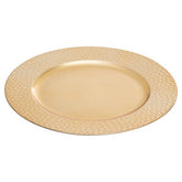 Dia Gold Charger Plate With Hammered Rim
