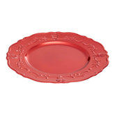 Dia Red Baroque Charger Plate