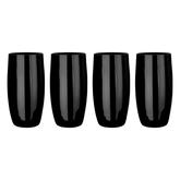 Set Of Four Hi Ball Black Glasses