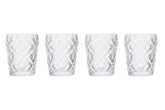 Fleur Set Of Four Clear Glass Tumblers