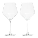 Ada Set Of 2 Crystal Burgundy Glasses