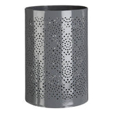 Punched Grey Finish Large Candle Holder