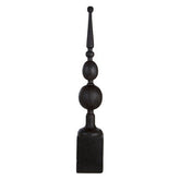 Fidel Black Rustic Mango Wood Finial Sculpture