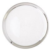 Ida Embossed Glass Coupe Charger Plate with Silver Rim