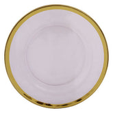 Ida Textured Glass Side Plate With Gold Rim