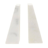 Marris Set Of 2 White Marble Bookends