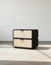 Adonis Bedside Table, Black & Cream