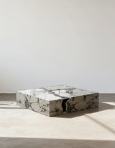 Aesop Low Coffee Table, Square Marble