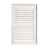 Shutter White Wood Wall Cabinet