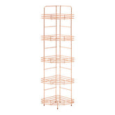 Dara 5 Tier Copper Finish Corner Storage Rack