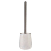 Abaska Off White Marble And Stainless Steel Toilet Brush