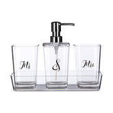 Set Of Four Mr And Mrs Bath Set