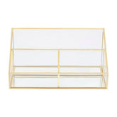 Beauty Glass Makeup Organiser With 3 Compartments
