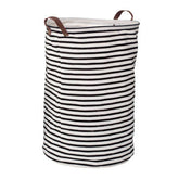Stripe Black And Natural Laundry Bag