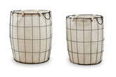 Harga Set Of Two Matte Black Laundry Baskets