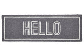 Filta Hello Coir Grey And White Doormat