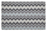 Filta Grey And White Chevron Coir Doormat