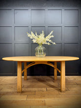 Solid Oak Oval Dining Kitchen Table 190cm – Designer David Gregson