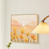 Healing Style Bedroom Mural Wall Art, Rectangle