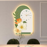 Garden Style Flower Luminous Clock