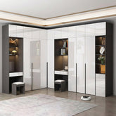 Bianchi Corner Wardrobe, L Shape Wardrobe With Dressing Table