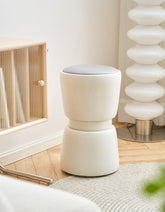 LeisureMod Modern Boyd Dressing Table Stool, Leather