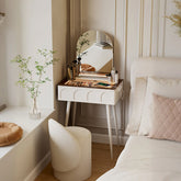 Aisha Slimline Dressing Table For Narrow Space, Cream