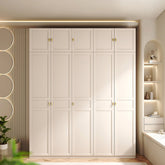 Leclerc Tall Wooden Wardrobe, Cream
