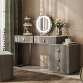 Hall Dressing Table With LED Mirror, Grey