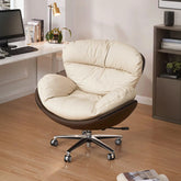 Calder Swivel Office Chair With Wheels, Leathaire