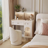 Layla Slimline Dressing Table, Small Dressing Table, Cream