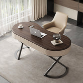 Saanvi Modern Office Desk For Home, Curved Office Desk