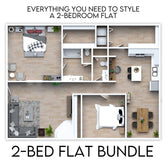 2-Bedroom Flat Wall Art Bundle – Ready-to-Hang Decor for Every Room