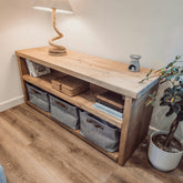 2-Tier Storage Unit / Bookshelf / Toy Storage / Living Room Storage / Shoe Storage Rustic Storage Unit Solid Wood Cottage Style /Book Shelf