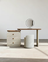 Campbell Dressing Table With Chest Of Drawers & Mirror