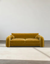 Voss Curved Two Seater Sofa, Velvet