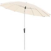 Doppler Parasol Asia Look SL-AZ Auto Tilt 250 cm Nature I Garden Umbrella Bendable I Crank Umbrella with UV Protection 50+ I Crank Umbrella Made of Aluminium I Rainproof Polyester Umbrella Roof