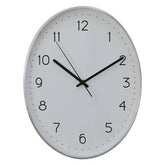 Elko Oval Wall Clock With Silver Finish