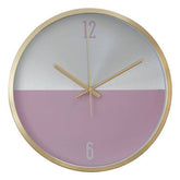 Elko Silver Gold And Pink Finish Wall Clock