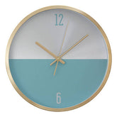 Elko Silver Gold And Blue Finish Wall Clock