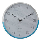 Elko Wall Clock With Silver And Blue Frame